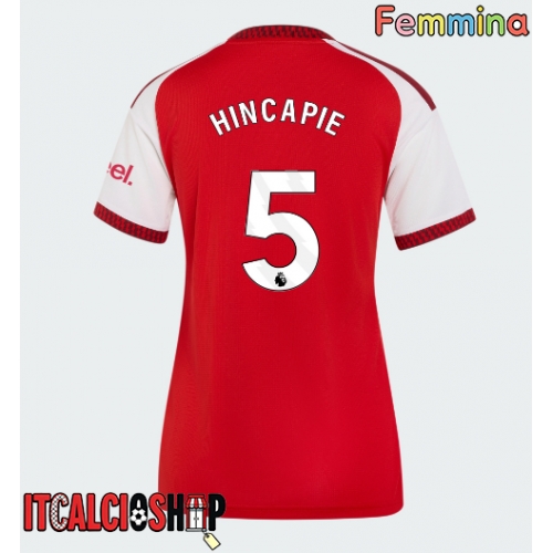 Arsenal Piero Hincapie #5 Prima Maglia Femmina 2026-27 Manica Corta